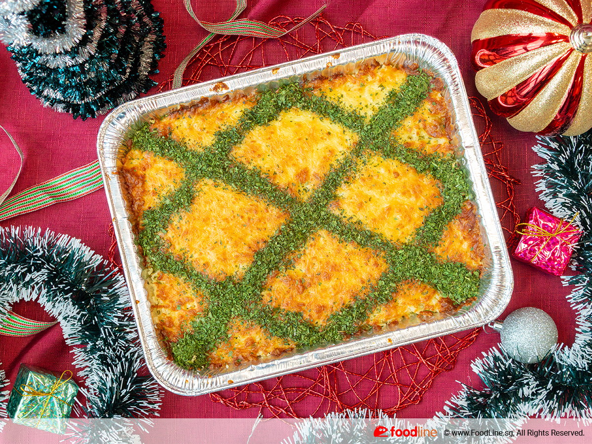 Golden Cheese Baked Rice Gratin