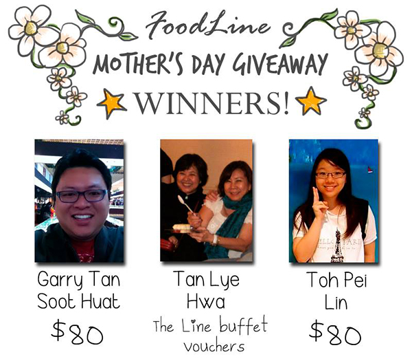FoodLine Mother's Day The Line Buffet Giveaway Winner