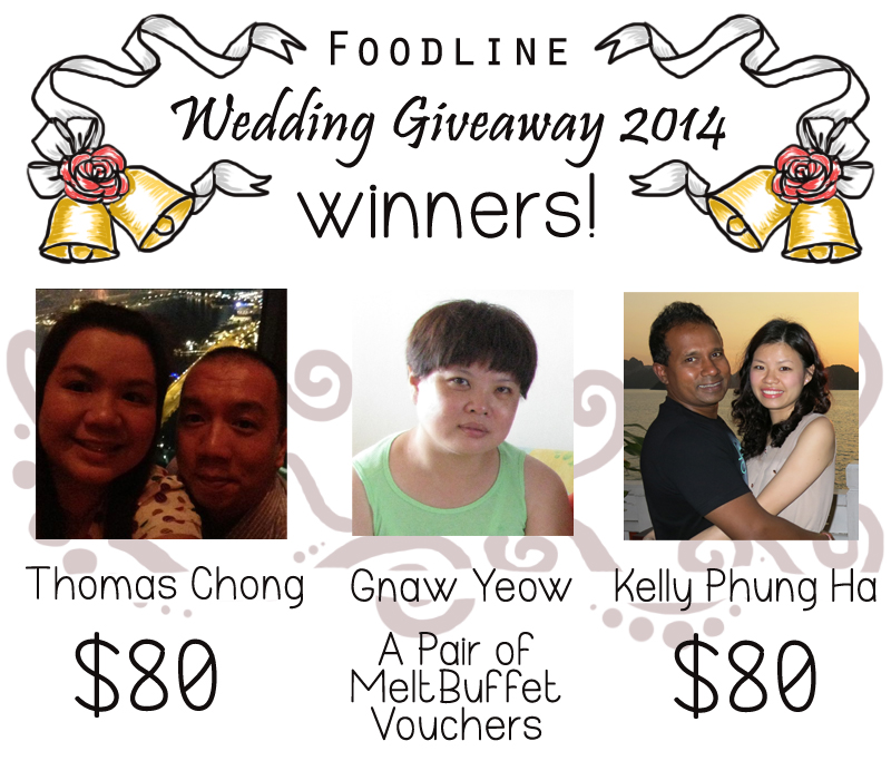 Winners of the Wedding Catering 2014 Giveaway