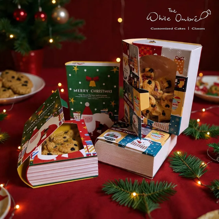 Click to see more photos of Christmas Book Cookies Gift Box