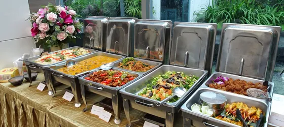 Catering buffet setup